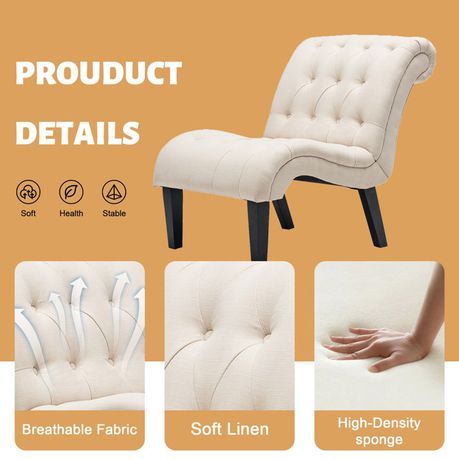 Aleazay Upholstered Slipper Chair in Beige - Quality, Style, and Functionality for Your Home - Just Home Furniture™