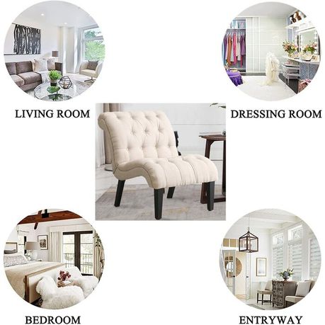 Aleazay Upholstered Slipper Chair in Beige - Quality, Style, and Functionality for Your Home - Just Home Furniture™
