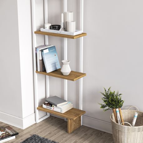 Alice 180 cm Tall Industrial Metal Manufactured Wood Bookcase - Quality, Style, and Functionality for Your Home - Just Home Furniture™