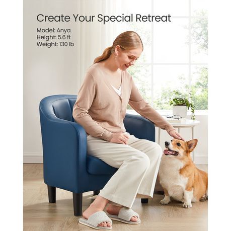 Alina 26.4" Wide Vegan Leather Armchair - Quality, Style, and Functionality for Your Home - Just Home Furniture™