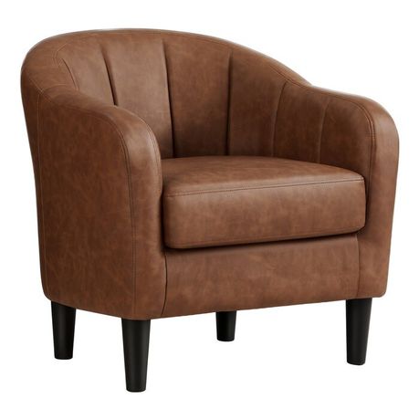 Alina 26.4" Wide Vegan Leather Armchair - Quality, Style, and Functionality for Your Home - Just Home Furniture™