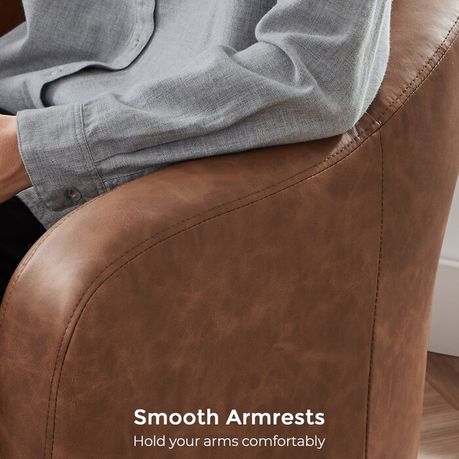 Alina 26.4" Wide Vegan Leather Armchair - Quality, Style, and Functionality for Your Home - Just Home Furniture™