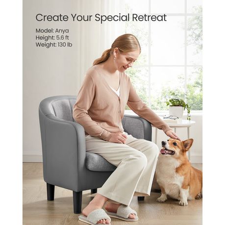 Alina 26.4" Wide Vegan Leather Armchair - Quality, Style, and Functionality for Your Home - Just Home Furniture™