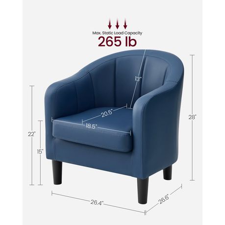 Alina 26.4" Wide Vegan Leather Armchair - Quality, Style, and Functionality for Your Home - Just Home Furniture™