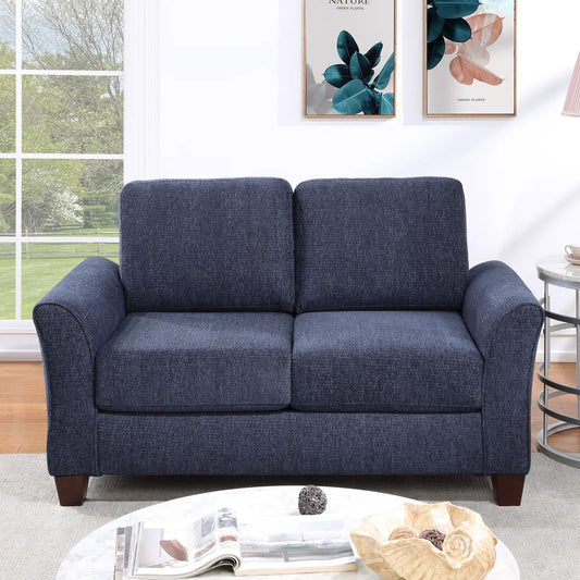 Alzenia 60” Flare Arm Love Seat with Reversible Cushions - Quality, Style, and Functionality for Your Home - Just Home Furniture™