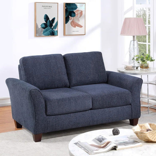 Alzenia 60” Flare Arm Love Seat with Reversible Cushions - Quality, Style, and Functionality for Your Home - Just Home Furniture™