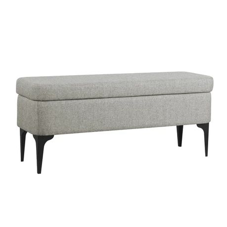Ameelya Upholstered Flip Top Bench in Light Grey Beige - Quality, Style, and Functionality for Your Home - Just Home Furniture™