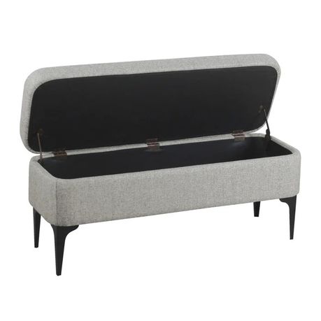 Ameelya Upholstered Flip Top Bench in Light Grey Beige - Quality, Style, and Functionality for Your Home - Just Home Furniture™