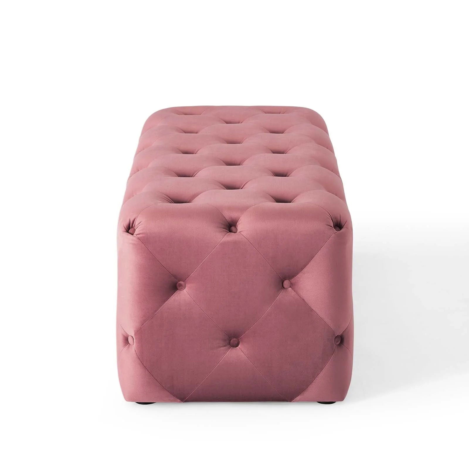 Amour 48" Tufted Button Entryway Performance Velvet Bench in Dusty Rose - Quality, Style, and Functionality for Your Home - Just Home Furniture™