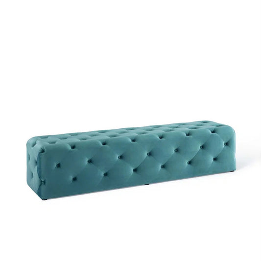 Amour 72" Tufted Button Entryway Performance Velvet Bench - Quality, Style, and Functionality for Your Home - Just Home Furniture™