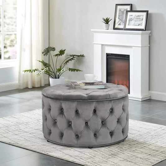 Amram Upholstered Storage Ottoman - Quality, Style, and Functionality for Your Home - Just Home Furniture™