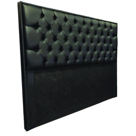 Arizona Black Leather Diamond Pattern Headboard - Quality, Style, and Functionality for Your Home - Just Home Furniture™