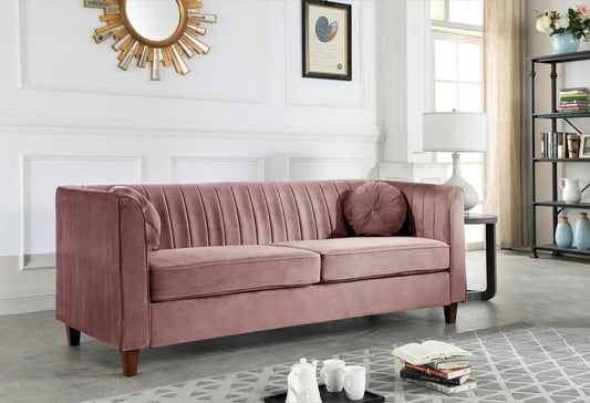 Arvilla 80.7" Velvet Rolled Arm Sofa - Quality, Style, and Functionality for Your Home - Just Home Furniture™