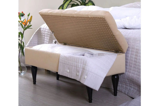 Balloon Storage Puff - Cream - Quality, Style, and Functionality for Your Home - Just Home Furniture™