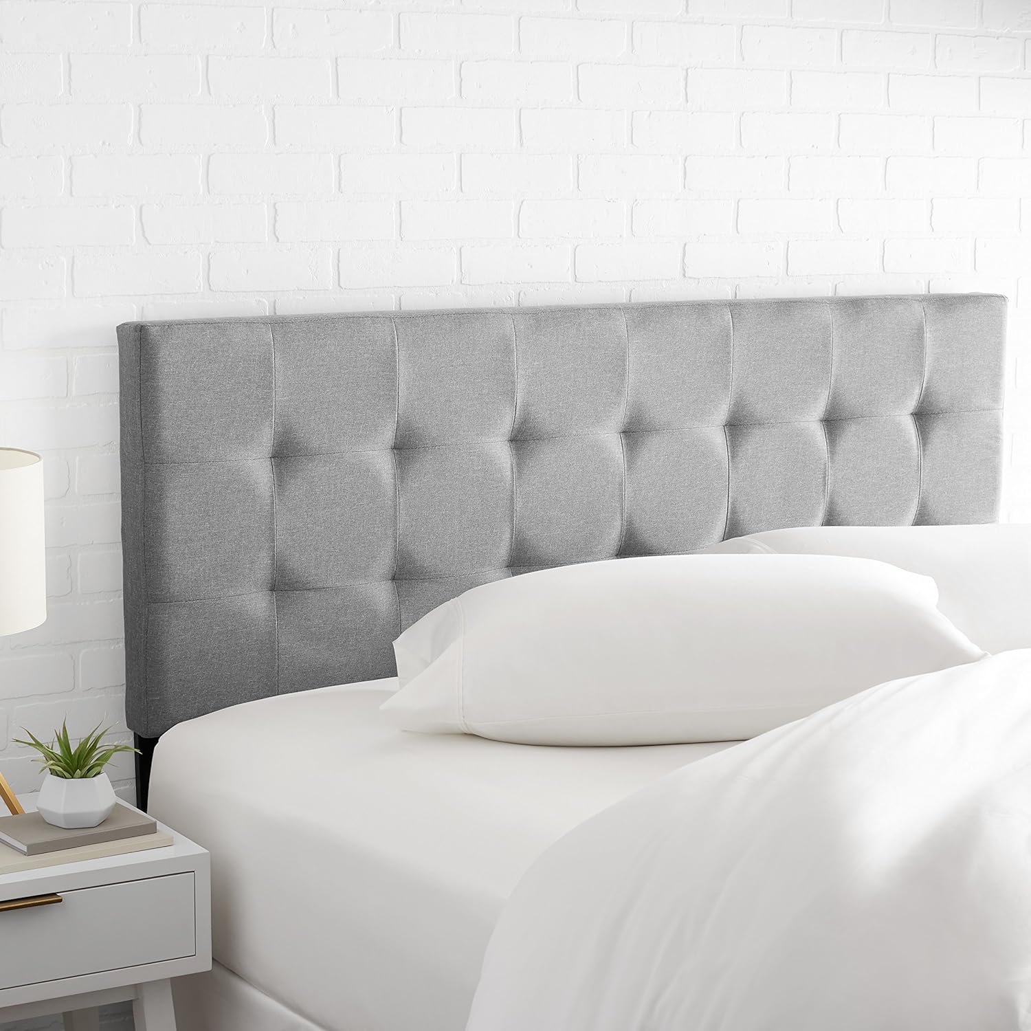 Basics Faux Linen Upholstered Tufted Headboard - Quality, Style, and Functionality for Your Home - Just Home Furniture™