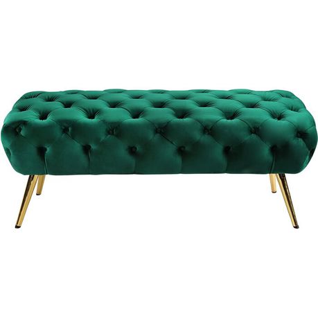 Bowdoin Upholstered Bench in Black Velvet - Quality, Style, and Functionality for Your Home - Just Home Furniture™