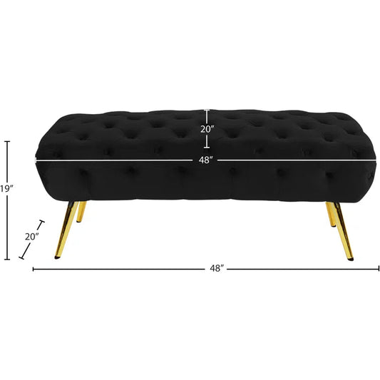 Bowdoin Velvet Upholstered Bench - Quality, Style, and Functionality for Your Home - Just Home Furniture™