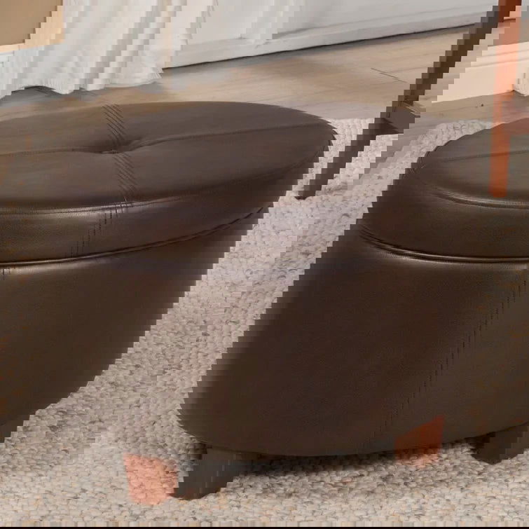 Breyonce Vegan Leather Storage Ottoman - Quality, Style, and Functionality for Your Home - Just Home Furniture™