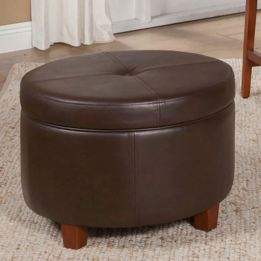 Breyonce Vegan Leather Storage Ottoman - Quality, Style, and Functionality for Your Home - Just Home Furniture™