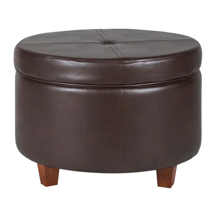 Breyonce Vegan Leather Storage Ottoman - Quality, Style, and Functionality for Your Home - Just Home Furniture™