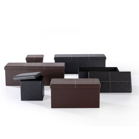 Brilon Vegan Leather Ottoman - Quality, Style, and Functionality for Your Home - Just Home Furniture™