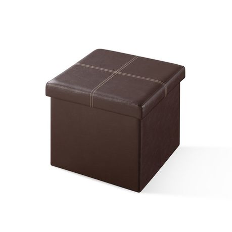 Brilon Vegan Leather Ottoman - Quality, Style, and Functionality for Your Home - Just Home Furniture™