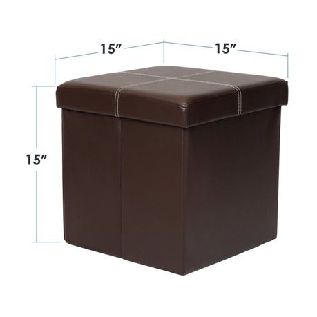 Brilon Vegan Leather Ottoman - Quality, Style, and Functionality for Your Home - Just Home Furniture™