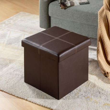 Brilon Vegan Leather Ottoman - Quality, Style, and Functionality for Your Home - Just Home Furniture™