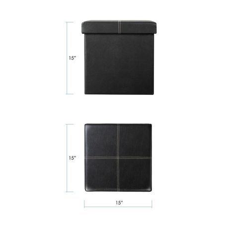 Brilon Vegan Leather Ottoman - Quality, Style, and Functionality for Your Home - Just Home Furniture™