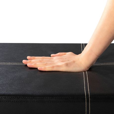 Brilon Vegan Leather Ottoman - Quality, Style, and Functionality for Your Home - Just Home Furniture™
