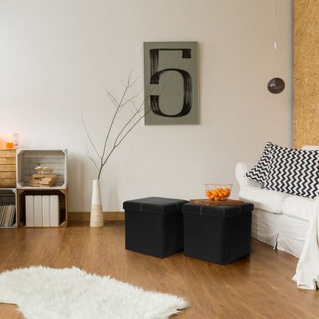 Brilon Vegan Leather Ottoman - Quality, Style, and Functionality for Your Home - Just Home Furniture™