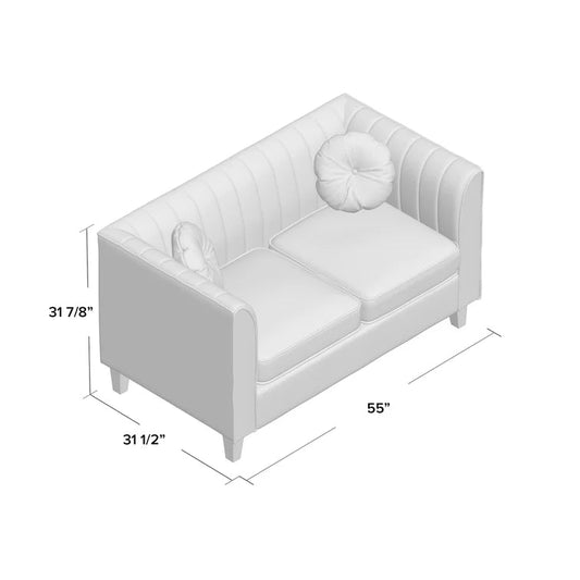 Burley 55'' Upholstered Loveseat - Quality, Style, and Functionality for Your Home - Just Home Furniture™