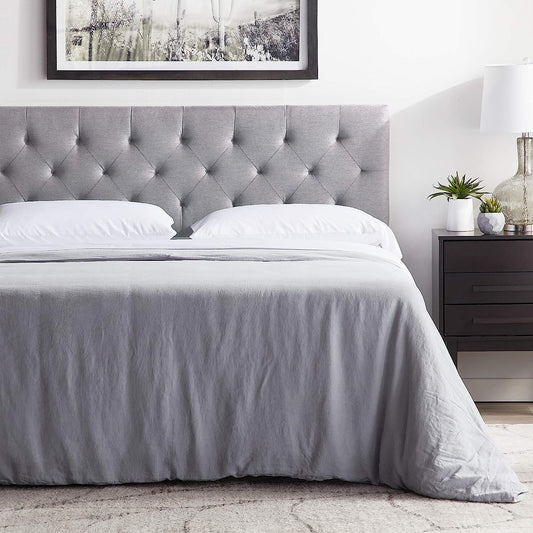LUCID King/Cal King Mid-Rise Upholstered Polyester Headboard - Quality, Style, and Functionality for Your Home - Just Home Furniture™