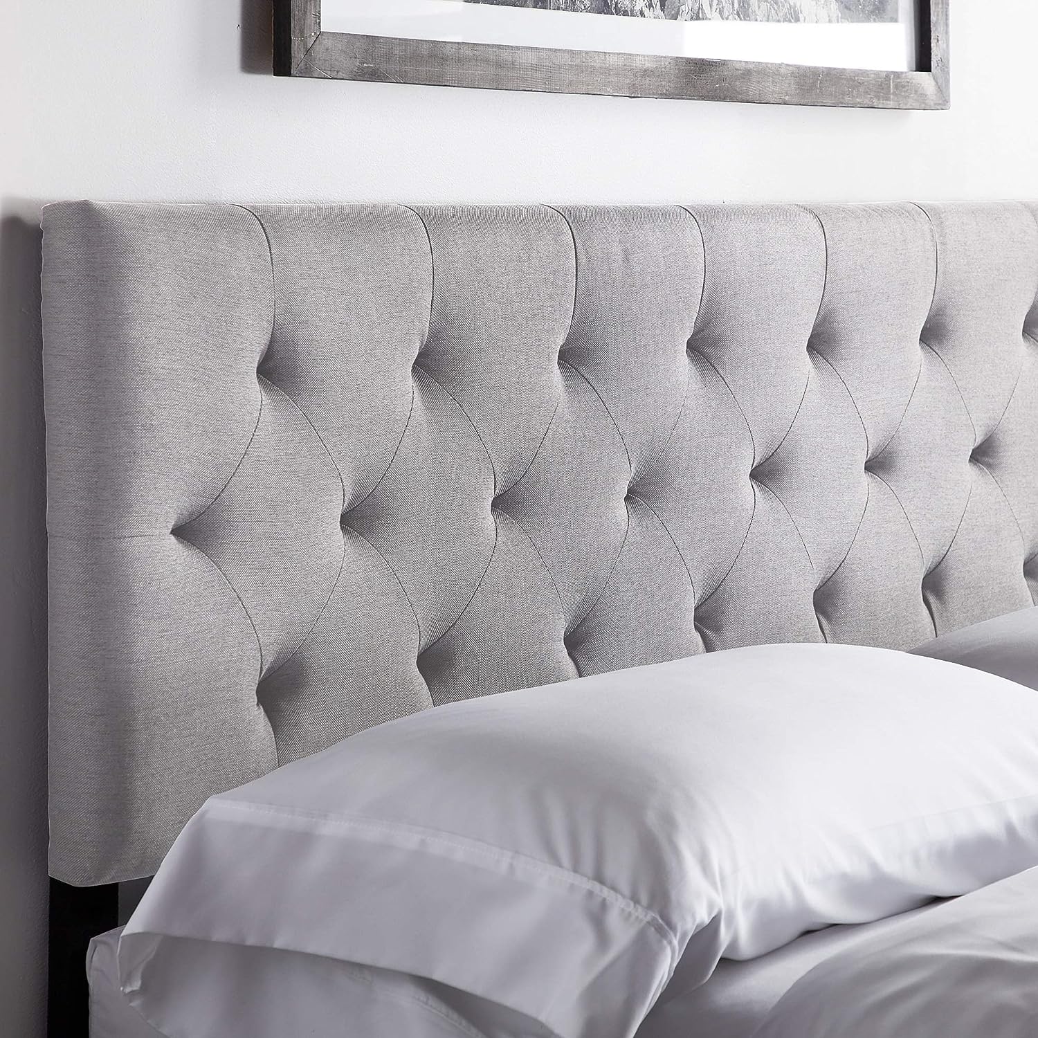 LUCID King/Cal King Mid-Rise Upholstered Polyester Headboard - Quality, Style, and Functionality for Your Home - Just Home Furniture™