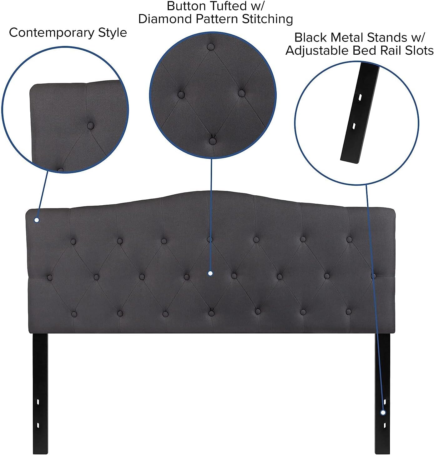 Cambridge Tufted Upholstered Headboard - Quality, Style, and Functionality for Your Home - Just Home Furniture™