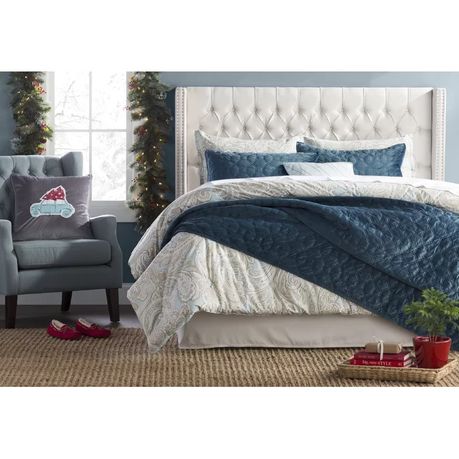 Candice Upholstered Wingback Button Tufted Headboard in Cream Beige - Quality, Style, and Functionality for Your Home - Just Home Furniture™