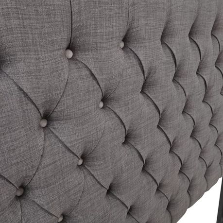 Candice Upholstered Wingback Button Tufted Headboard in Grey Beige - Quality, Style, and Functionality for Your Home - Just Home Furniture™