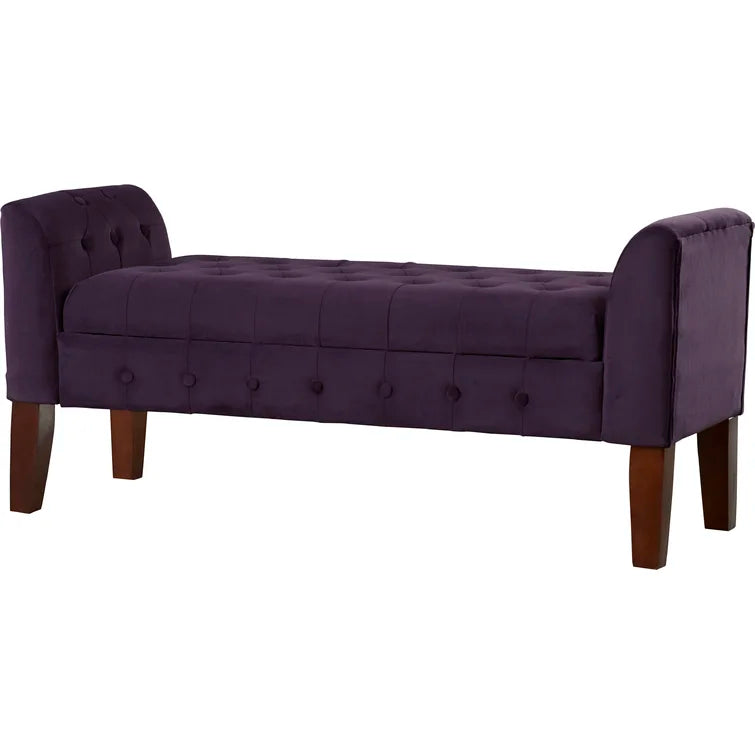 Caplan Velvet Upholstered Storage Bench - Quality, Style, and Functionality for Your Home - Just Home Furniture™