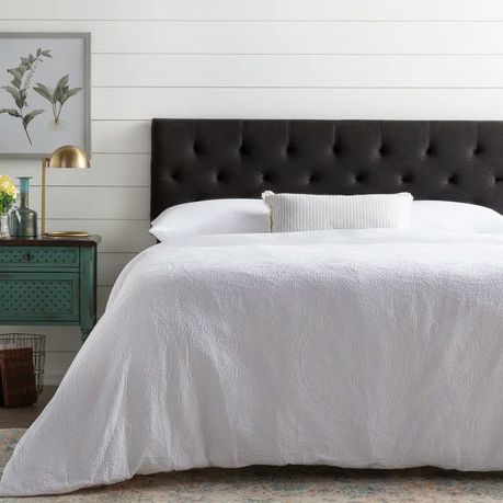 Carlysle Upholstered Headboard in Black Velvet - Quality, Style, and Functionality for Your Home - Just Home Furniture™