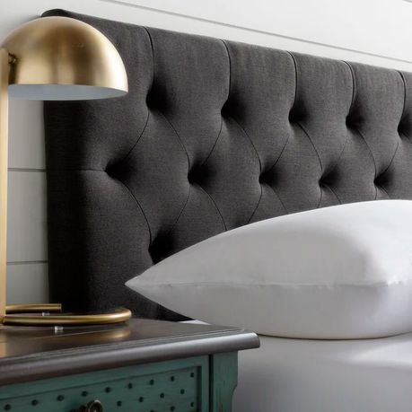 Carlysle Upholstered Headboard in Black Velvet - Quality, Style, and Functionality for Your Home - Just Home Furniture™