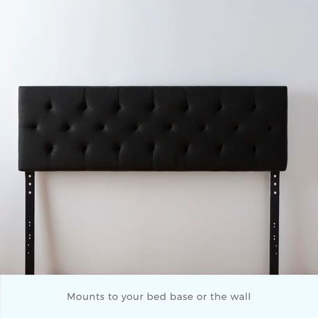 Carlysle Upholstered Headboard in Black Velvet - Quality, Style, and Functionality for Your Home - Just Home Furniture™