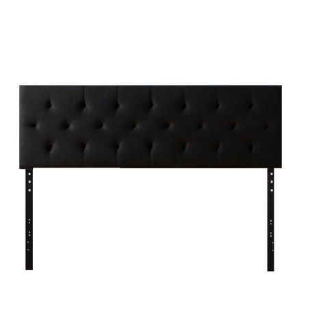 Carlysle Upholstered Headboard in Black Velvet - Quality, Style, and Functionality for Your Home - Just Home Furniture™