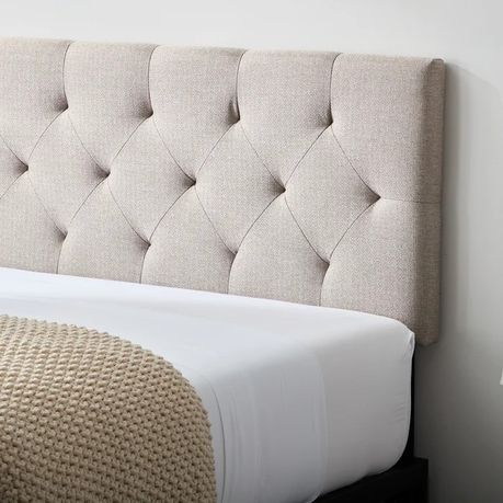 Carlysle Upholstered Headboard in Cream Beige - Quality, Style, and Functionality for Your Home - Just Home Furniture™