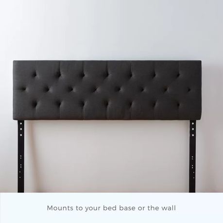 Carlysle Upholstered Headboard in Dark Grey Beige - Quality, Style, and Functionality for Your Home - Just Home Furniture™