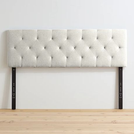 Carlysle Upholstered Headboard in Light Grey Beige - Quality, Style, and Functionality for Your Home - Just Home Furniture™