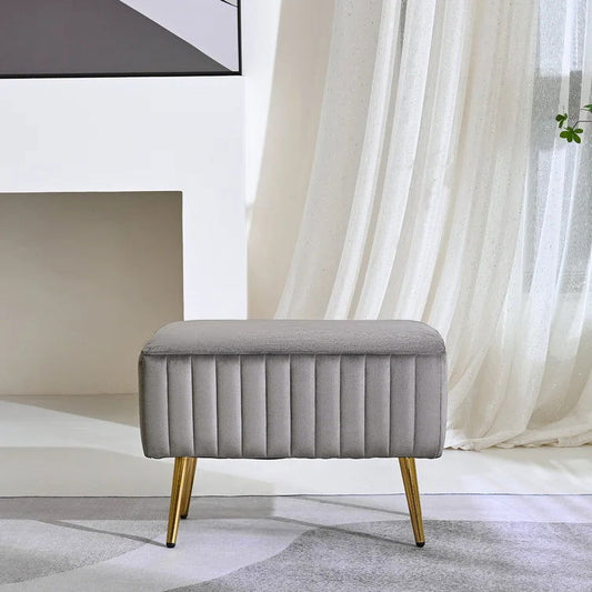 Cayley-Jade Modern Upholstered Bed and Entryway Bench with Padded Velvet Seat - Quality, Style, and Functionality for Your Home - Just Home Furniture™
