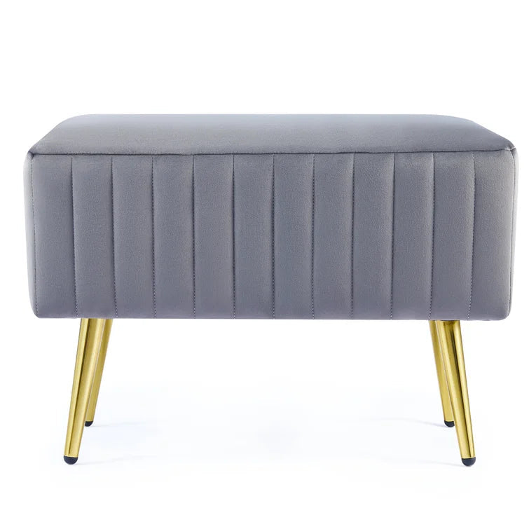 Cayley-Jade Modern Upholstered Bed and Entryway Bench with Padded Velvet Seat - Quality, Style, and Functionality for Your Home - Just Home Furniture™