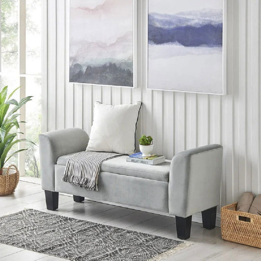 Cendrine Velvet Upholstered Storage Bench - Quality, Style, and Functionality for Your Home - Just Home Furniture™