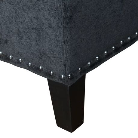 Charlton Home Storage Ottoman in Black Velvet - Quality, Style, and Functionality for Your Home - Just Home Furniture™