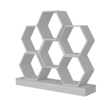 Cicek Tall Honeycomb Bookcase - 109cm - Quality, Style, and Functionality for Your Home - Just Home Furniture™